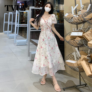 Tvuv Plus Size Tính Khí Cổ Chữ V Tay Ngắn Slim Fit Đầm 6573 #