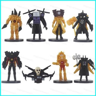 Loye 8 chiếc skibidi nhà vệ sinh nhân vật hành động vàng titan clockman khoan người loa màn hình người đàn ông đồ chơi cho trẻ em quà tặng