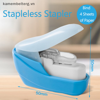 Kam Sách Giấy Stapling Mini Di Động Stapleless Stapler Trường Vật Dụng Văn Phòng VN