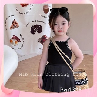 Set áo dây + chân váy cho bé gái