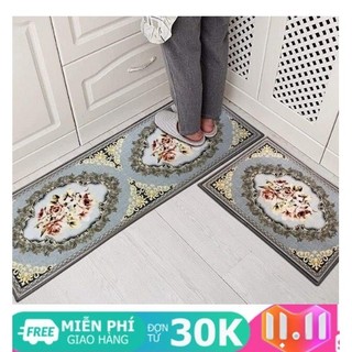 Thảm nhà bếp - Bộ 2 thảm lau chân 3d siêu đẹp Thảm nhà bếp, thảm bếp, thảm bếp dài, thảm bếp đẹp