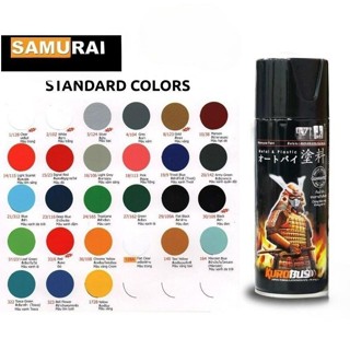 [Chính Hãng] Sơn xịt Samurai đủ màu đen nhám, đen bóng, trắng, đỏ, xanh, vàng... sơn lót, phủ bóng chất lượng Nhật Bản