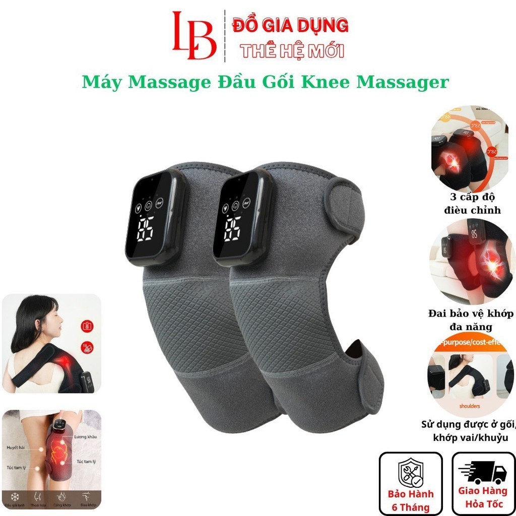 Máy massage đầu gối KNEE ZK-2068, máy mát xa rung kết hợp chườm ấm giảm đau nhức gối, vai, khuỷu tay
