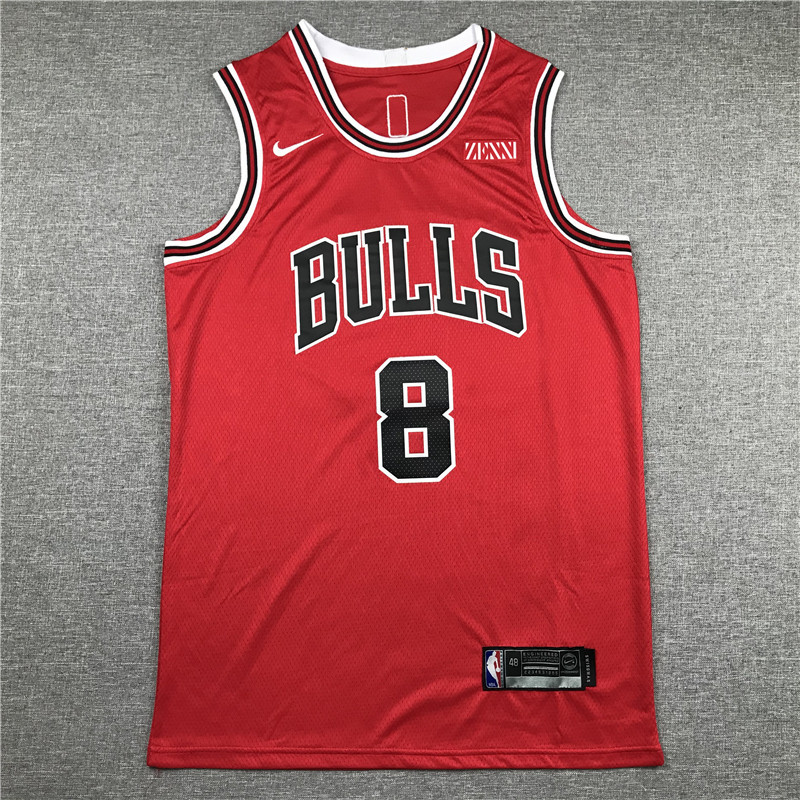 Phiên bản thêu NBA Jersey Chicago Bulls #8 Áo bóng rổ Lavine