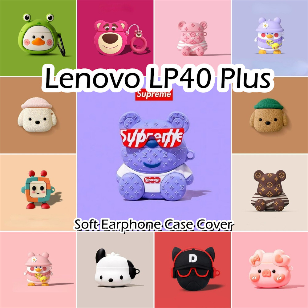 [Giảm giá hấp dẫn] Cho Lenovo LP40 Plus ốp tai ng Case Vỏ Bảo Vệ Hộp Sạc Tai Nghe Mô hình hoạt hình 
