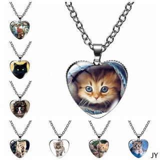 Vòng cổ mèo hoạt hình Vòng cổ mặt dây chuyền hình trái tim