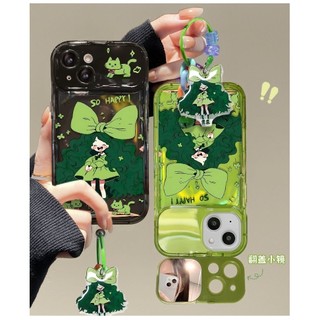 Thích hợp cho IPhone 13 Pro Max IPhone 14 Pro Max Phim hoạt hình dễ thương Tóc xanh Cô gái hạnh phúc Mùa hè tươi mát Thiết kế độc đáo Cô gái dễ thương Pandent cho IPhone 11 12 Pro Max X XR XS Max SE 7 Plus 8 Plus