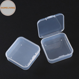 Homeliving 2 Chiếc Trong Suốt Hộp Bảo Quản Vuông Vật Dụng Nhỏ Hộp Đóng Gói Trang Sức Hạt Hộp Đựng Đồ Lặt Vặt Tổ Chức Dụng Cụ Câu Cá VN