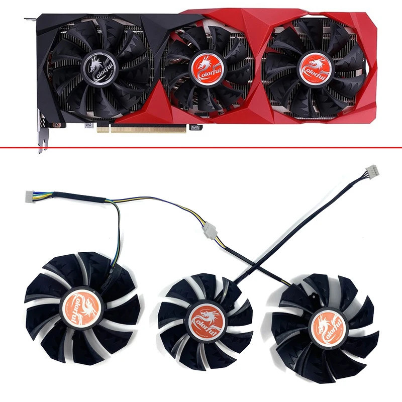Quạt Làm Mát MỚI 85MM 75MM 4PIN Cho Nhiều Màu Sắc GeForce RTX 3060 3070 3080 Ti 3090 NB 12G-V Đồ Họa
