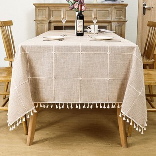  Bàn Vải Phong Cách Châu Âu Retro Hình Chữ Nhật Khăn Trải Bàn Vải Lanh Cotton Dày Dệt Tua Rua Bàn Trà Thảm Thích Hợp Cho Trang Trí Nhà Cửa Bàn 