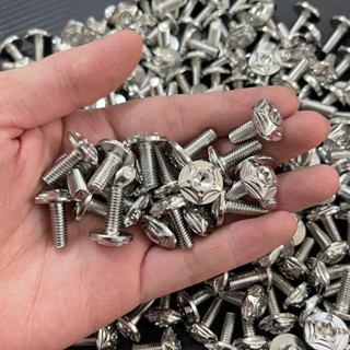 Ốc dù inox 6ly10, 6ly15, 6ly20 bắt áo, ốp pô, cate, nón - Ốc SALAYA mẫu ngôi sao