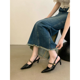 Sandal Cao Gót Mũi Nhọn Thiết Kế Mới Thời Trang Mùa Hè 2024 Dành Cho Nữ