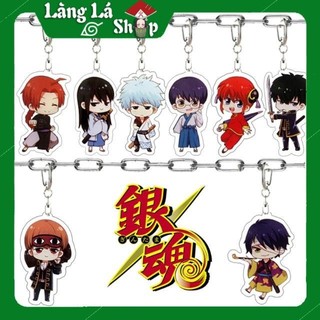 Móc khoá Mica anime Gintama (Linh Hồn Bạc) Nhựa Cứng Acrylic In 2 mặt sắc nét ( ảnh thật )