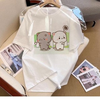 Dễ Thương Bubu dudu Áo Thun Nữ 2021 Thường Ngày Cặp Đôi Quần Áo plus Kích Thước top Tee plus Kích Thước Quần Áo Cặp Đôi