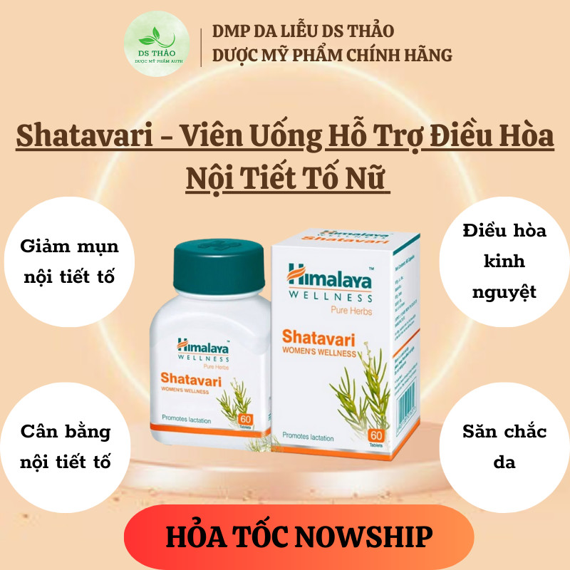 Himalaya Shatavari - Da đep sạch mụn -Hỗ trợ nội tiết