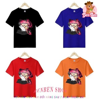 HOT Áo Thun Unisex Cổ Tròn Hai Mặt  Gojo Jujutsu Kaisen Season 2 Itadori Yuji Màu Đen / Xanh Dương / Đỏ / Vàng