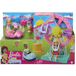 Little kelly happy carnival set ghv82 búp bê barbie cô gái nhà chơi công viên giải trí kịch bản đồ chơi