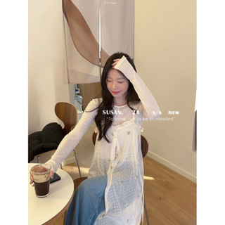 Váy lưới mùa xuân nữ phong cách mới dáng rộng