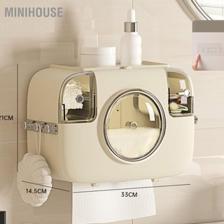MiniHouse Hộp Đựng Khăn Giấy Treo Tường Chống Thấm Nước Đa Năng Phòng Tắm Vệ Sinh