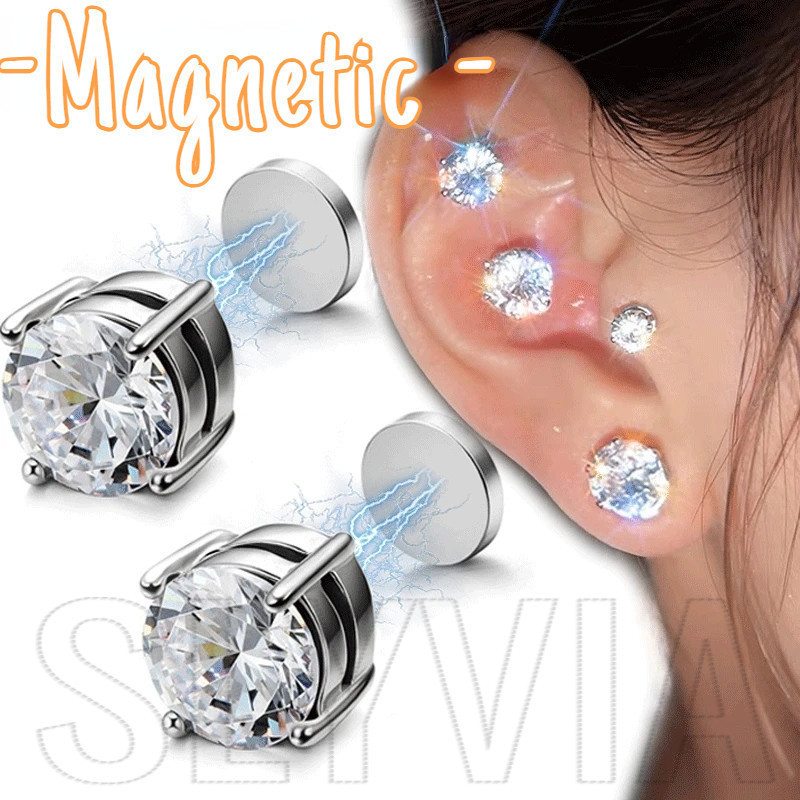 Sfse - Bông tai chống xỏ khuyên - Thời trang thanh lịch - Dành cho nam giới - Bông tai đinh tán từ t