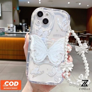 Tương thích cho IPhone 15 Pro Max IPhone 11 IPhone 14 Pro Max IPhone 13 Pro Max IPhone 12 Pro Max IPhone 7 Plus IPhone 8 Plus Vỏ điện thoại TPU chống sốc hình bướm trắng đẹp