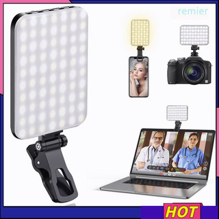 Đèn trang điểm REMIER Selfie Light 2200mAh có thể sạc lại Clip Video Light LED Fill Light cho điện thoại di động Máy tính bảng Laptop