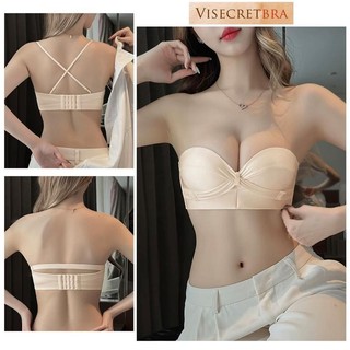 Áo Ngực VISECRET B R A  -- 240370- Áo Lót Bra Nữ Không Dây Nâng Ngực Áo Mút Mỏng Chống Tụt Tạo Khe Chống Chảy Xệ