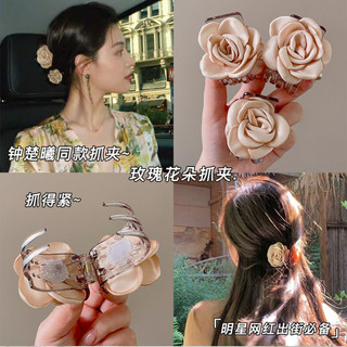 Kẹp tóc hoa đỏ dễ thương Hàn Quốc Phụ kiện tóc thực tế Phụ kiện tóc hoa xinh xắn