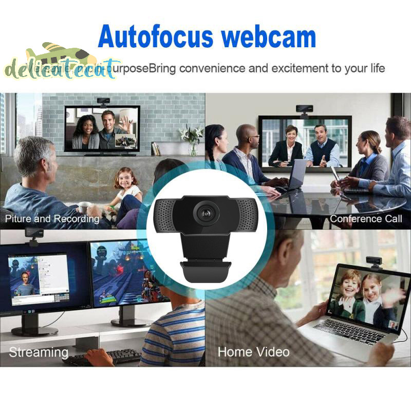 [Delicatecatv] Webcam 1080P Mới Full HD Camera Web Có Đèn LED Lấp Đầy Micro USB Cắm Web Cam Cho Máy Tính PC Mac Laptop Máy Tính Để Bàn Camera