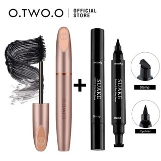 Set 2 mascara o.two.o 3d hai đầu màu đen lâu trôi chống thấm nước làm cong và dày mi