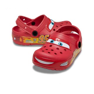  Crocs Lỗ Giày Nhấp Nháy Giày Trẻ Em McQueen Chiếu Sáng Ô Tô Kích Thước Lớn Bé Trai Bé Gái Giày Sandal Dép Giày Sân Vườn Chống Trơn Trượt Giày Đi Biển 