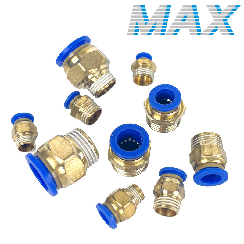 PC Phụ kiện khí nén Đầu nối nhanh Đẩy vào phụ kiện khí nén Đầu nối ống khí Phụ kiện khí nén Đầu nối 