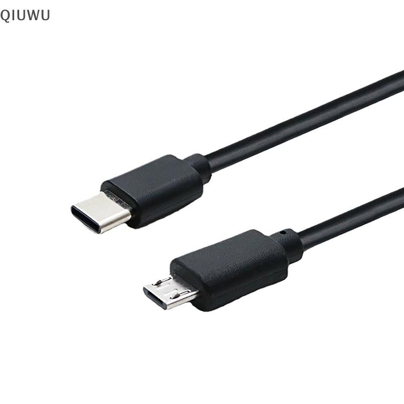 Qiuwu 1 Cho Điện Thoại Huawei Samsung Loại C USB-C Sang Micro USB Nam Đồng Bộ Sạc Bộ Chuyển Đổi Dây 