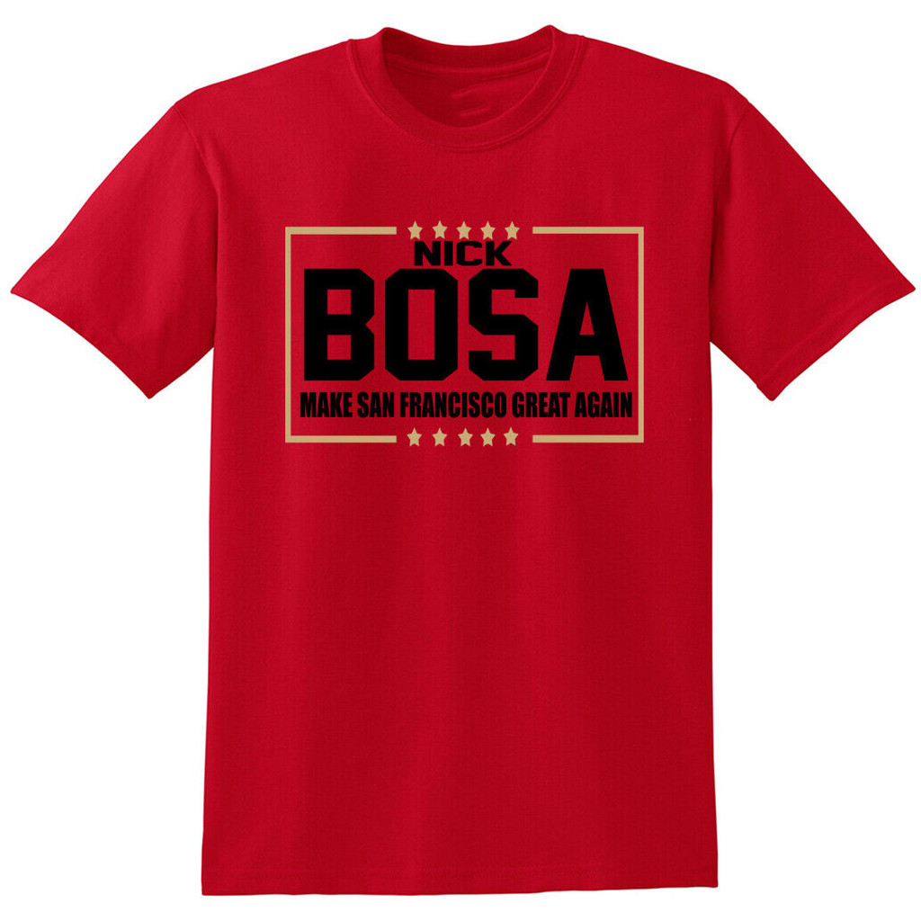 Áo thun cotton Nick Bosa San Francisco 49Ers Electri