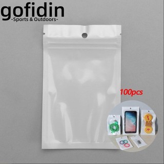 gofidin 100 túi zip nhựa trong suốt đựng đồ dùng đa năng tiện lợi