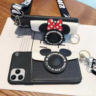 Ốp Điện Thoại Camera Mickey Minnie Cho Samsung Galaxy S25 Edge S24 S23 S21 S20 FE S22 S20 Ultra S10 S9 S8 Plus Vỏ Bảo Vệ Chống Rơi