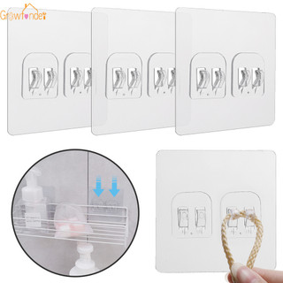 5 cái móc treo tường đa năng tự dính chống thấm nước treo tường đôi móc nhà bếp phòng tắm móc treo chắc chắn nhà lưu trữ kệ treo
