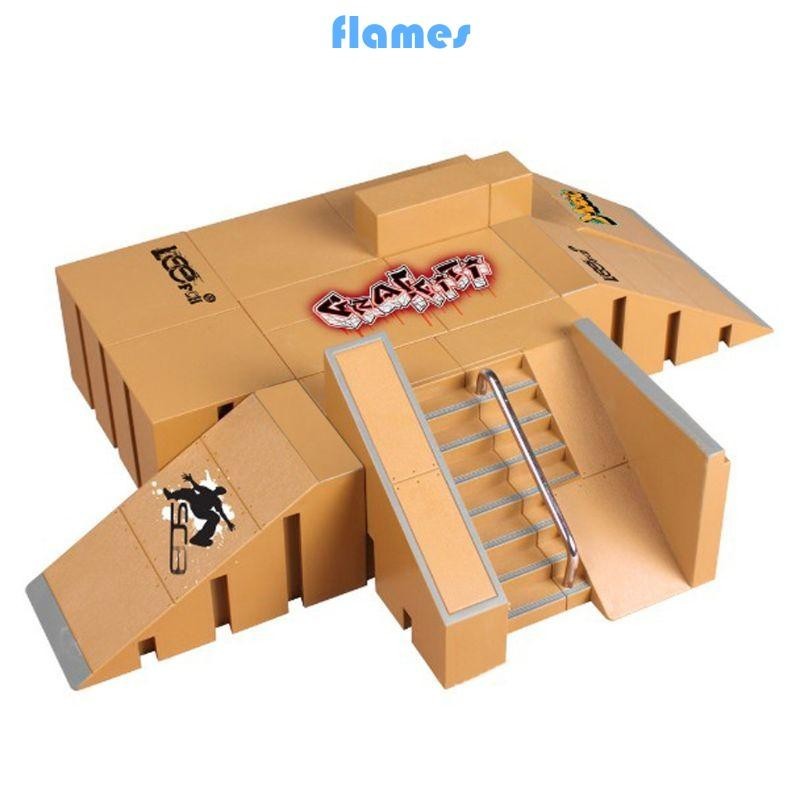 Fl 8 Chiếc Skate Park Kit Ramp Parts Cho Tech Deck Fingerboard Mini Finger Skateboard