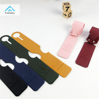 Thẻ hành lý bằng da PU thời trang Velishy Phụ kiện du lịch sáng tạo Tên ID Địa chỉ Thẻ di động