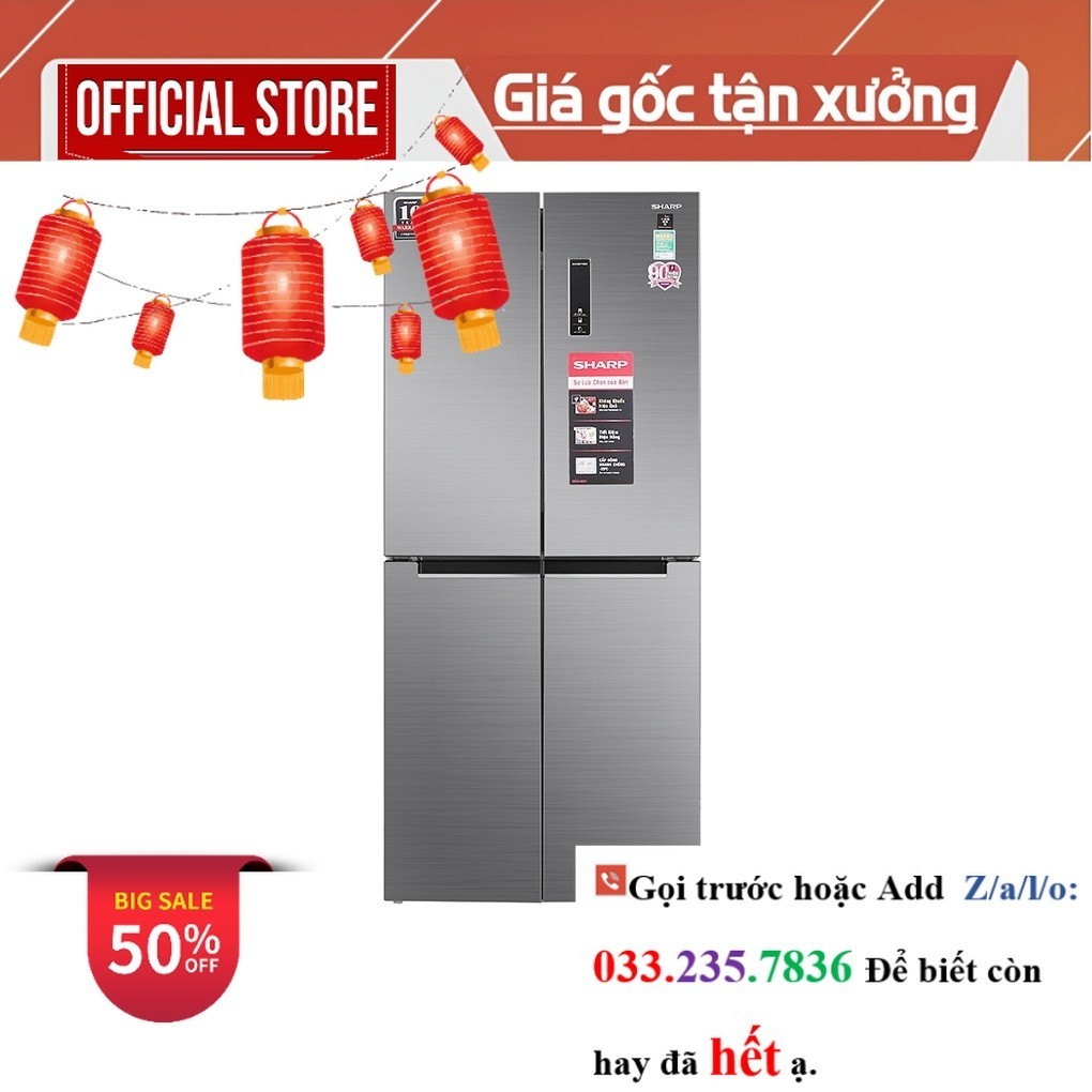 Tủ lạnh Sharp Inverter 401 lít SJ-FXP480V-SL <new