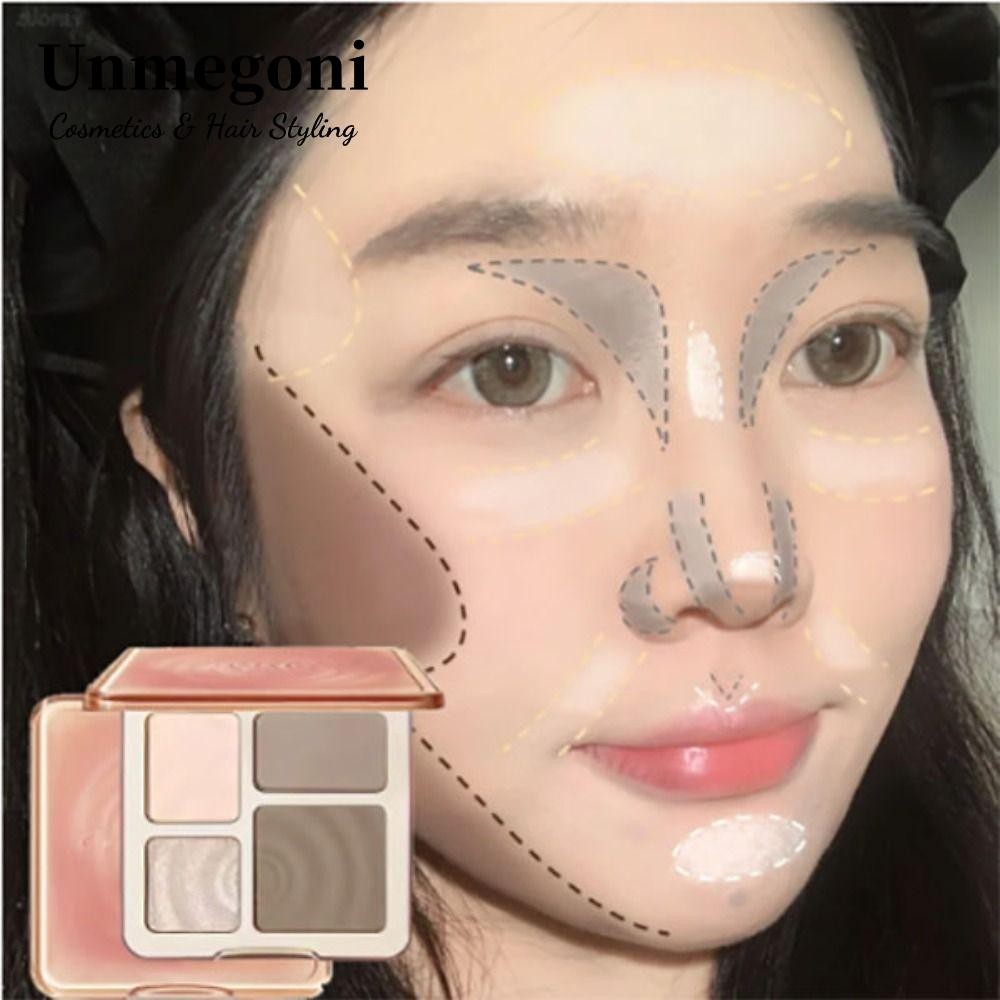 Unmegoni Phấn Highlighter Matte Bronzer Phấn trang điểm lâu trôi