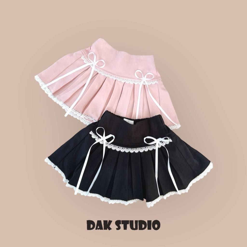 Váy phối ren đính nơ DAK STUDIO