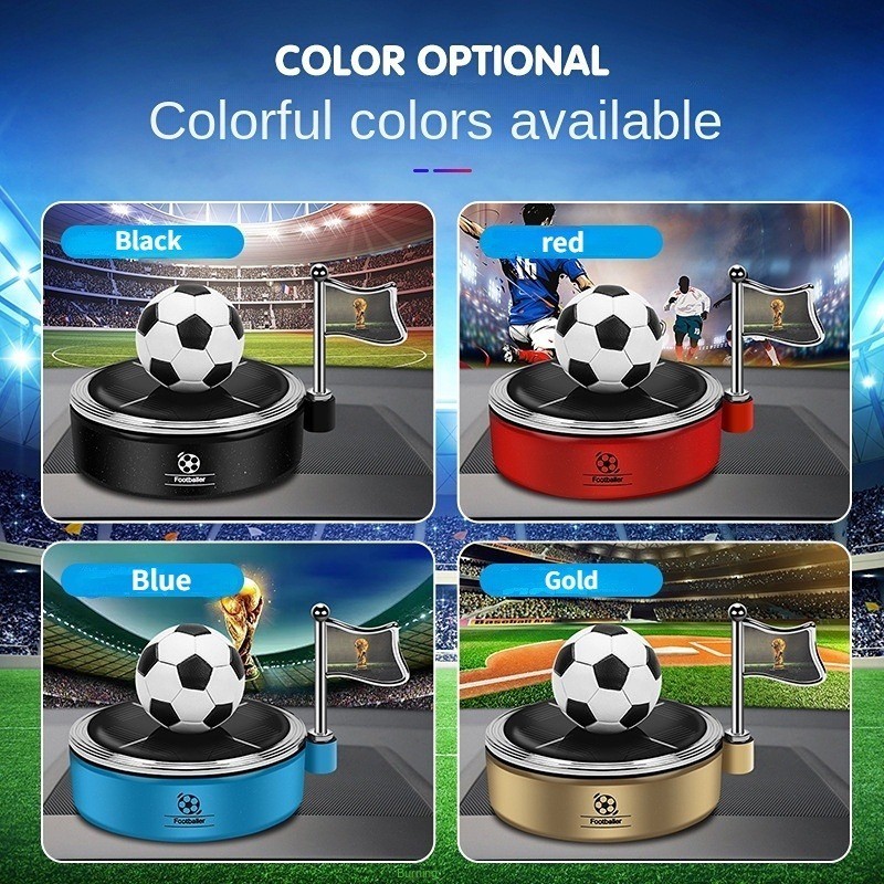 Máy làm mát không khí ô tô Hương liệu Nội thất tự động Máy khuếch tán nước hoa xoay ô tô Trang trí bóng đá Phụ kiện ô tô