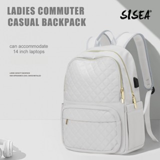 Balo SISEA nhẹ chống nước sức chứa lớn đa chức năng có giao diện sạc USB unisex cho học sinh