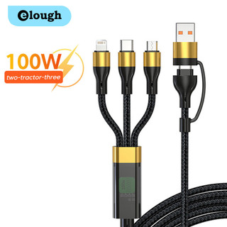 Elough 100W Sạc Nhanh 5 Trong 1 USB C PD Cáp Cho Huawei Xiaomi Loại C Micro USB Dây Sạc