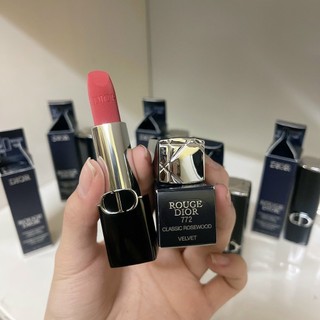 Son dior addict lipstick 772 son dior velvet màu màu hồng đất – full túi hộp