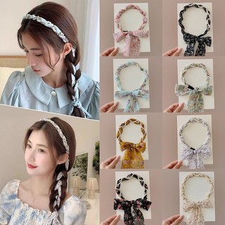Thời Trang Hàn Quốc Đa Năng Retro Headband Nữ Streamer Headband Ngọc Trai Bím Mũ Đội Đầu