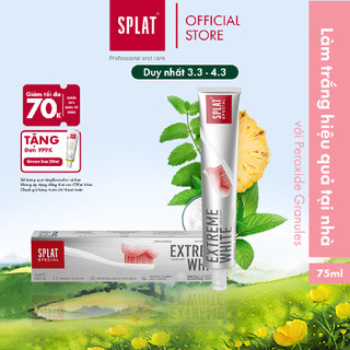 Kem đánh răng trắng răng tại nhà SPLAT Extreme White sau 4-6 tuần sử dụng, làm sáng men răng, ngừa sâu răng 75ml