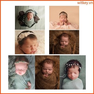 Wit Baby Flower Headband cho PhotoShooting Đạo cụ chụp ảnh sơ sinh Mũ đội đầu vòi hoa sen