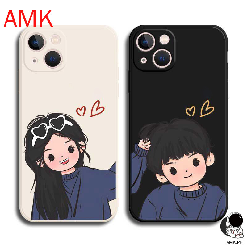 ốp lưng Amk Samsung S24 S23 S22 S21 S20 FE S10 NOTE 10 20 LITE PRO ULTRA PLUS A55 A54 A34 A15 A14 M14 M23 M34 M54 5G Cặp đôi trong suốt Vỏ điện thoại chống sốc cho bé trai và bé gái GNCMF
